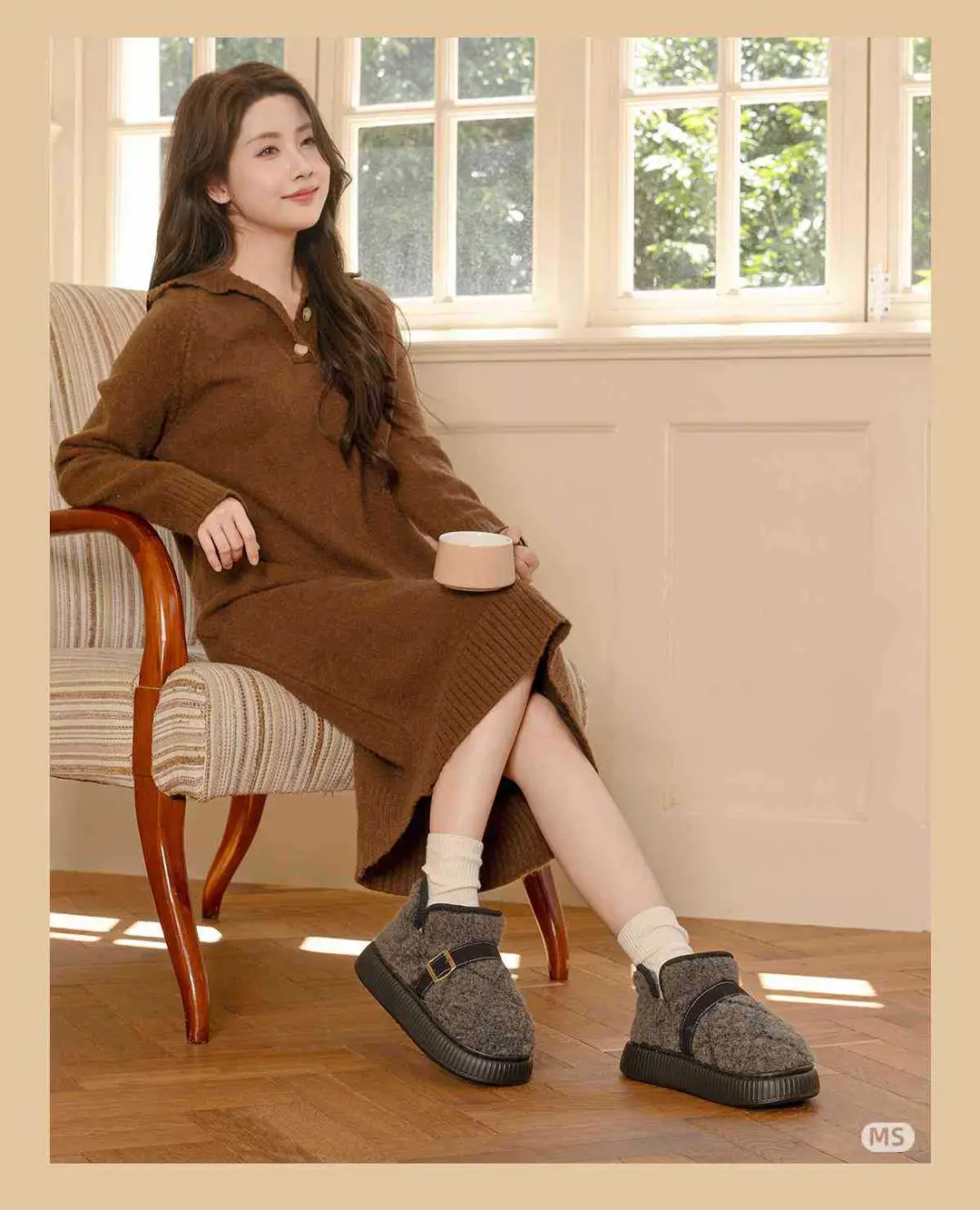 New Style Closed-Toe Cotton Shoes for Women, Autumn and Winter 2025 Popular Model, Plush Thickened Soft Sole, Non-Slip, Light Luxury Cotton Shoes — feature 8