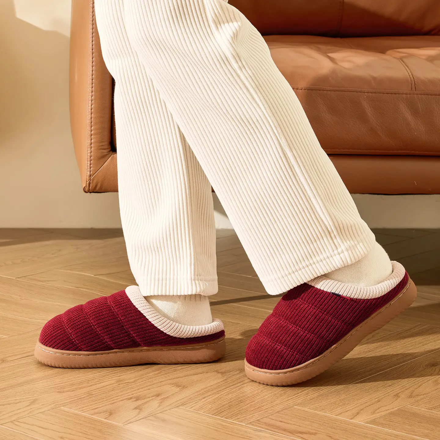 Elderly Cotton Slippers Warm Non-Slip Winter - Image 5