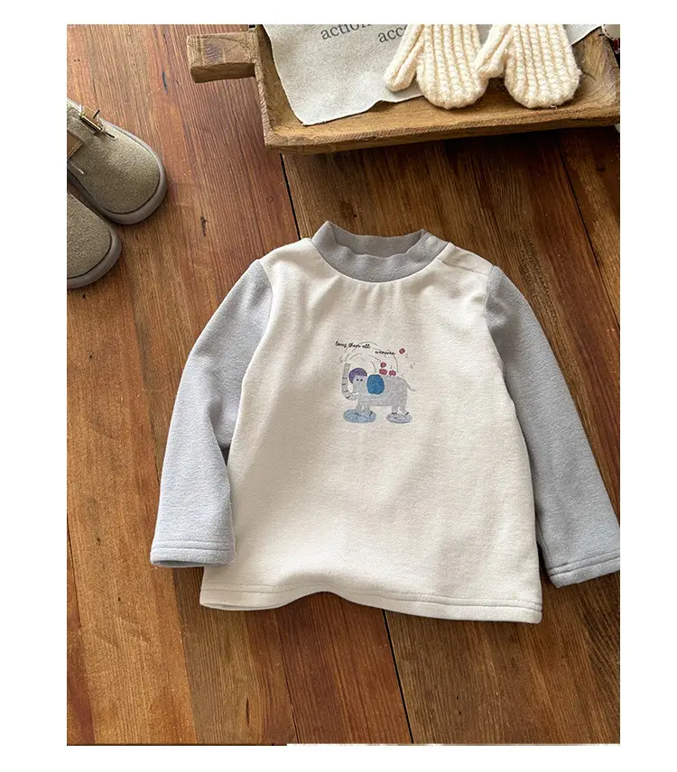 Baby Velvet Cartoon Shirt Winter Warm Long Sleeve — feature 11