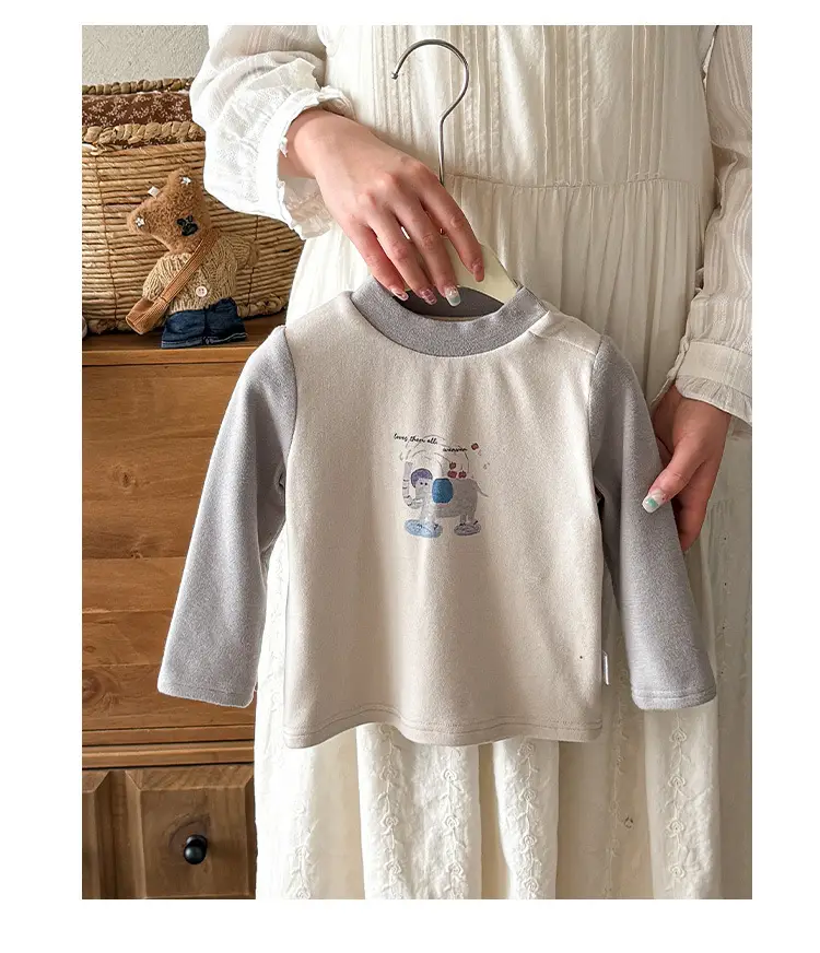 Baby Velvet Cartoon Shirt Winter Warm Long Sleeve — feature 15