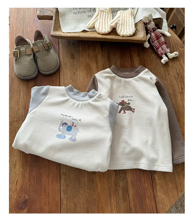 Baby Velvet Cartoon Shirt Winter Warm Long Sleeve — feature 16