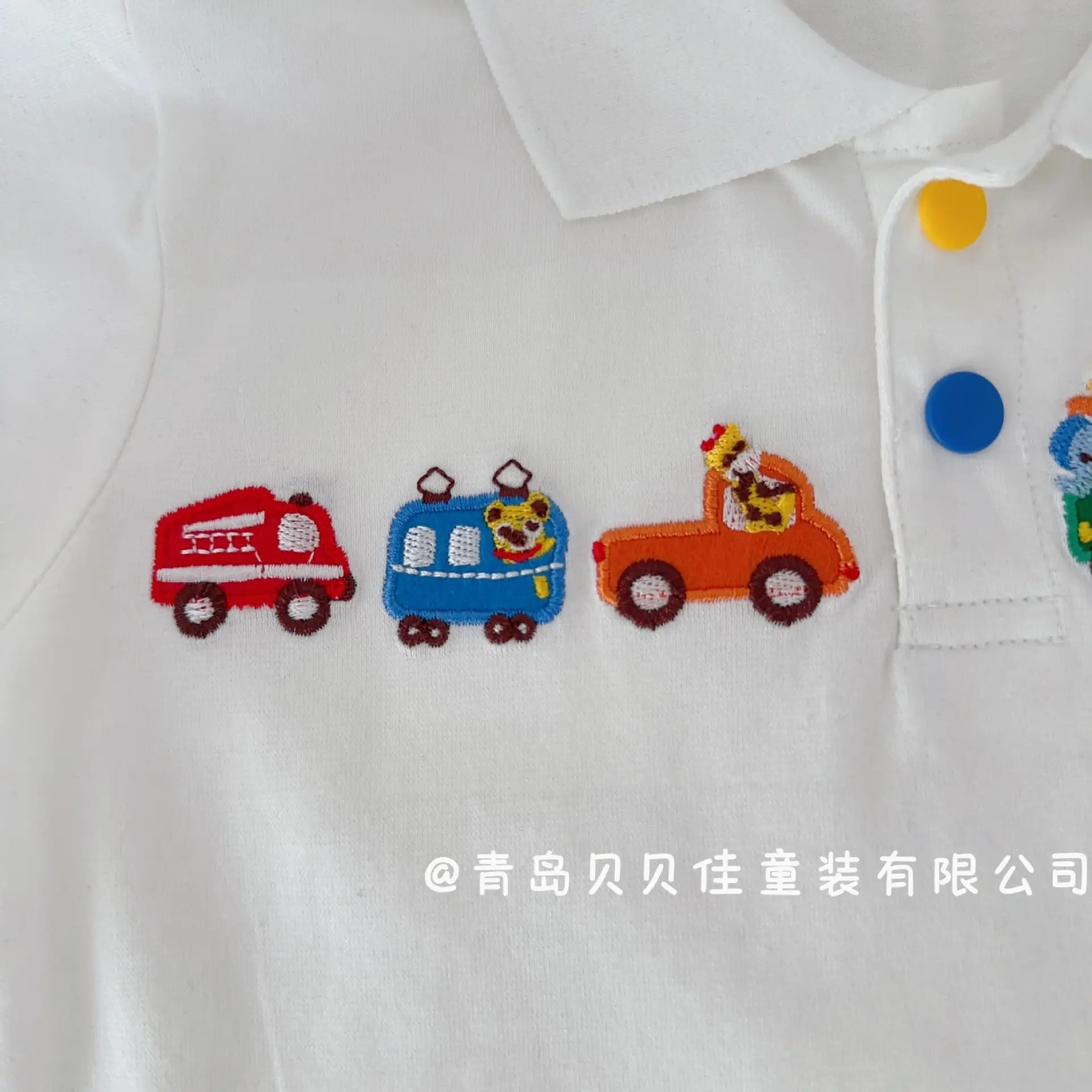 Boys Embroidered Polo T-Shirts Light Blue 26 Spring