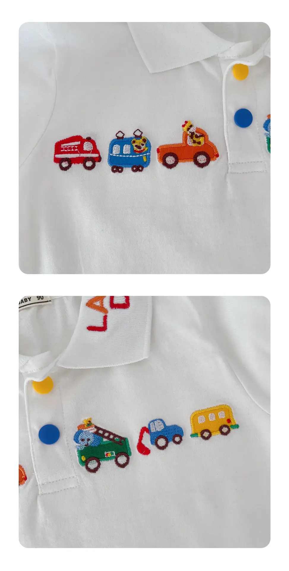 Boys Embroidered Polo T-Shirts Light Blue 26 Spring — feature 24