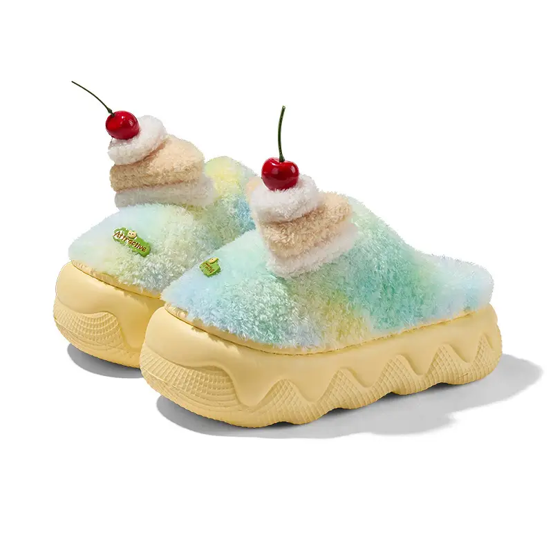 Nanbowan Cartoon Colorful Small Cake Cotton Slippers Women's Home Indoor Non-Slip Warm Stuffed Cotton Slippers Wholesale - Image 8