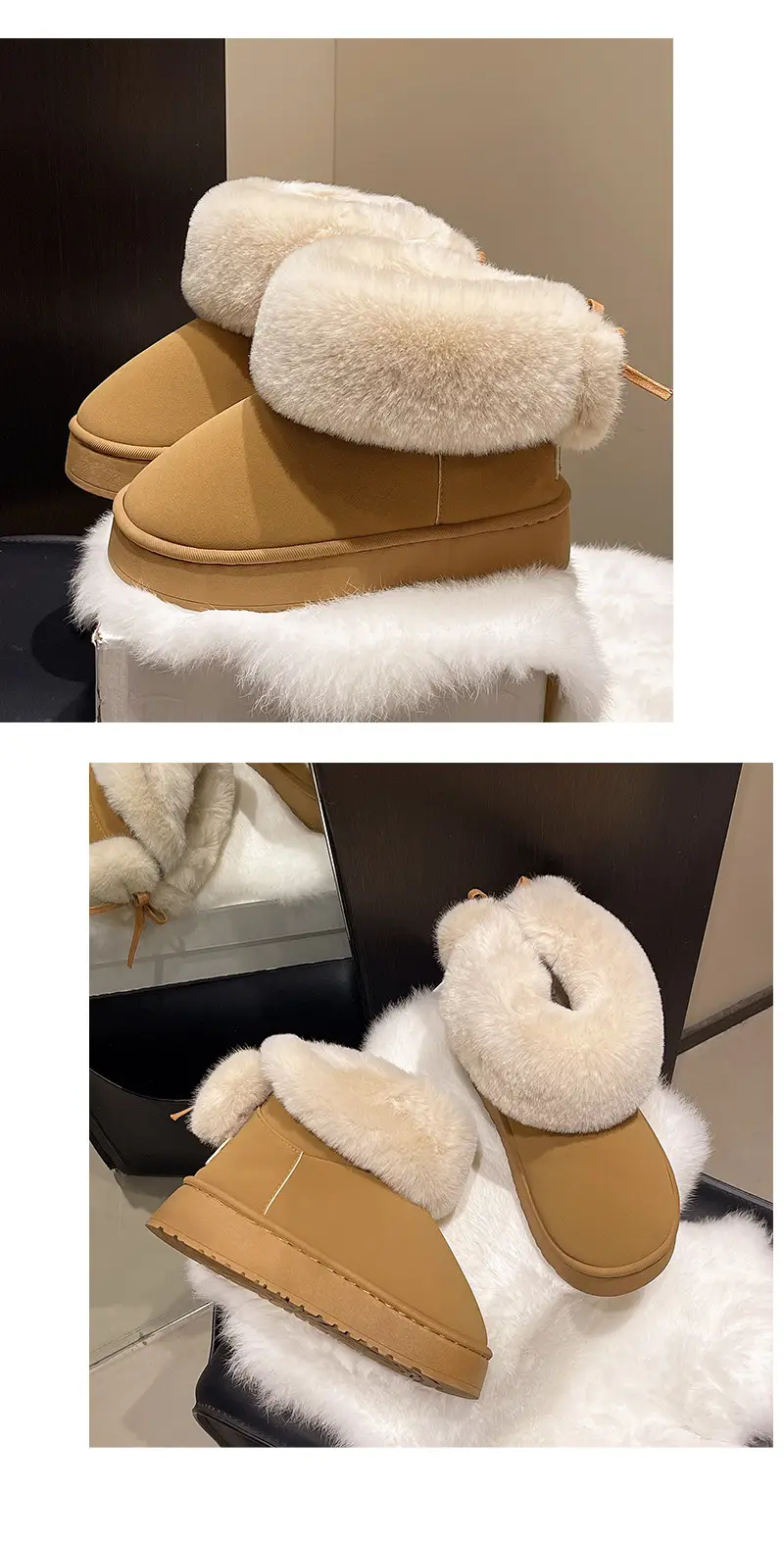 Nanbowan Outer Wear Cotton Slippers Women's Winter Bag Heel High Boots Warm Non-Slip Thick Sole Soft Outer Wear Snow Boots Wholesale — feature 15