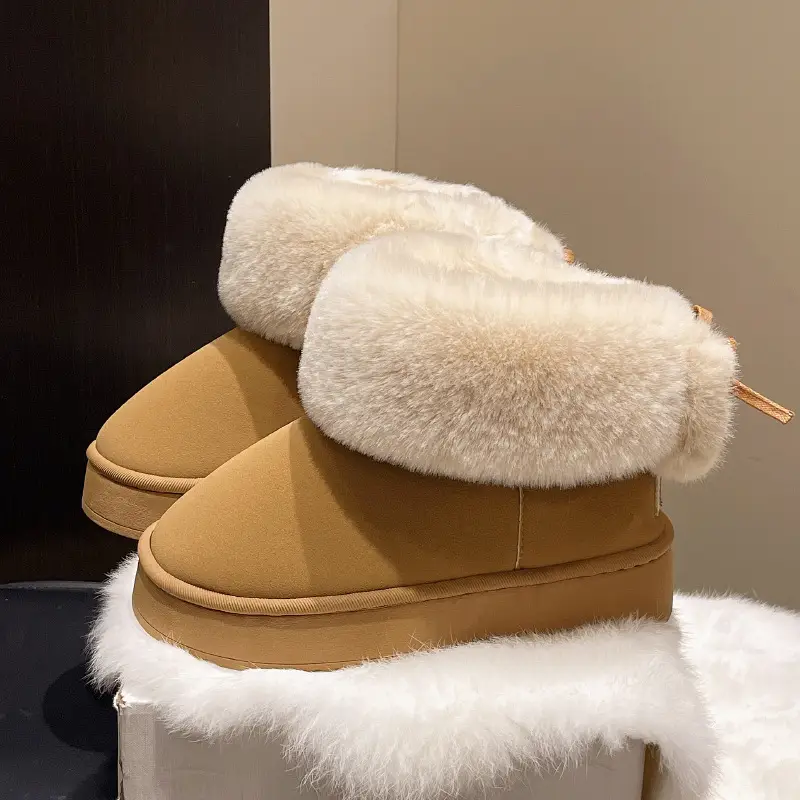 Nanbowan Outer Wear Cotton Slippers Women's Winter Bag Heel High Boots Warm Non-Slip Thick Sole Soft Outer Wear Snow Boots Wholesale