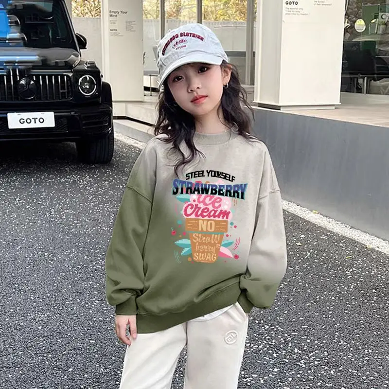 Baby Velvet Gradient Sweatshirt Set for Girls - Image 12