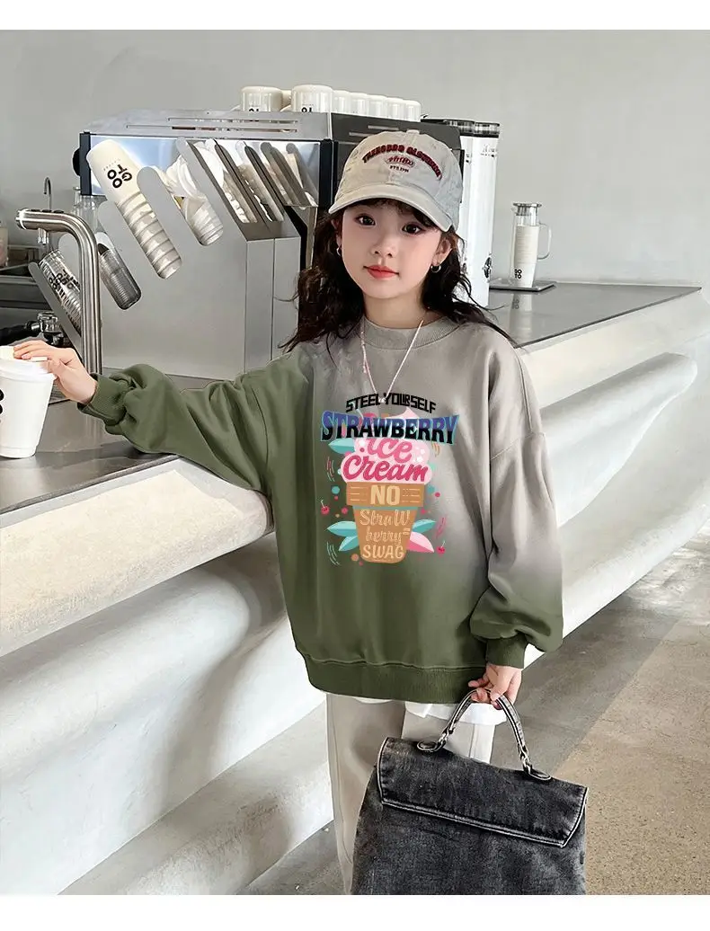 Baby Velvet Gradient Sweatshirt Set for Girls — feature 4