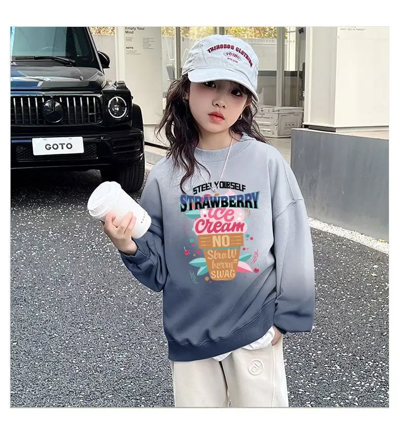 Baby Velvet Gradient Sweatshirt Set for Girls — feature 7