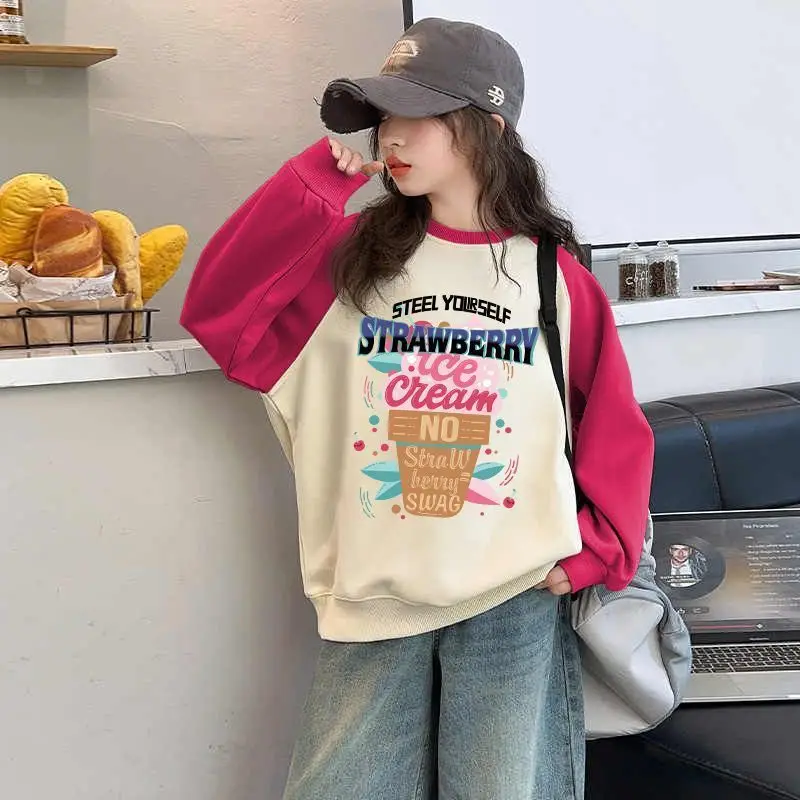 Baby Velvet Gradient Sweatshirt Set for Girls - Image 4