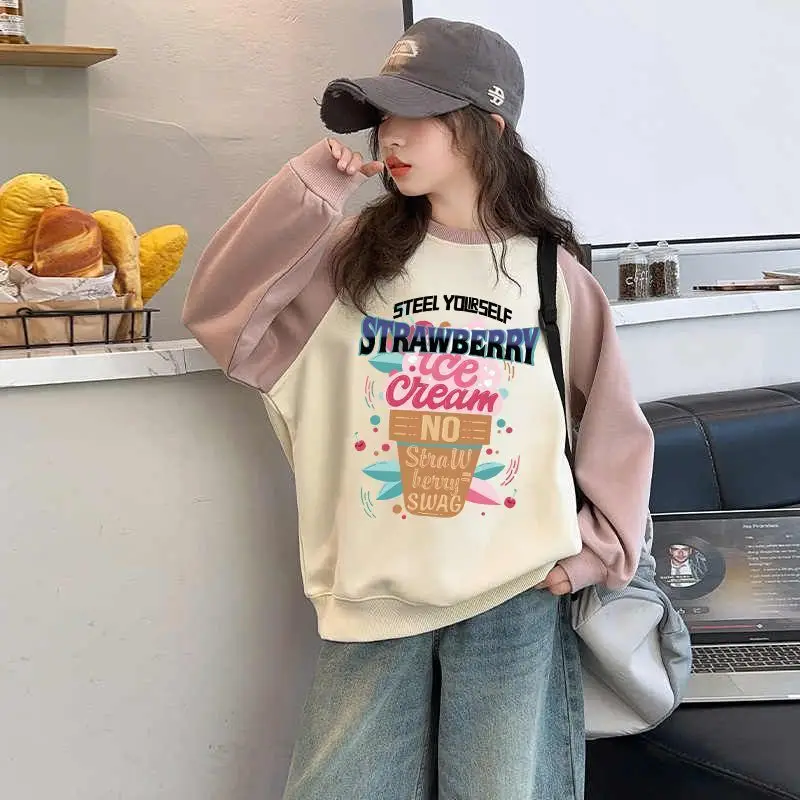 Baby Velvet Gradient Sweatshirt Set for Girls - Image 5