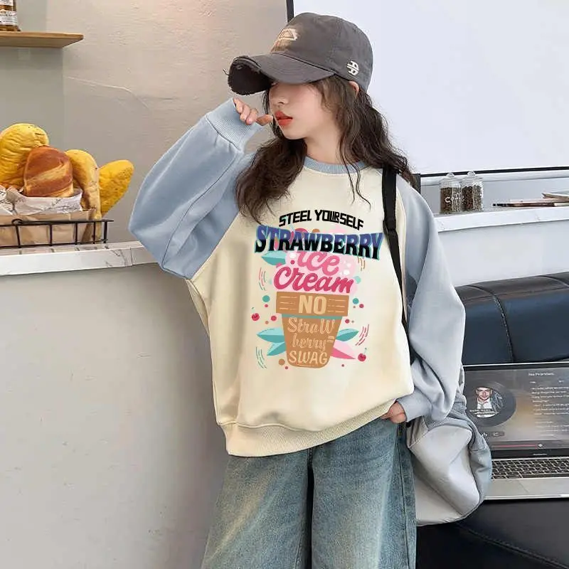 Baby Velvet Gradient Sweatshirt Set for Girls - Image 6