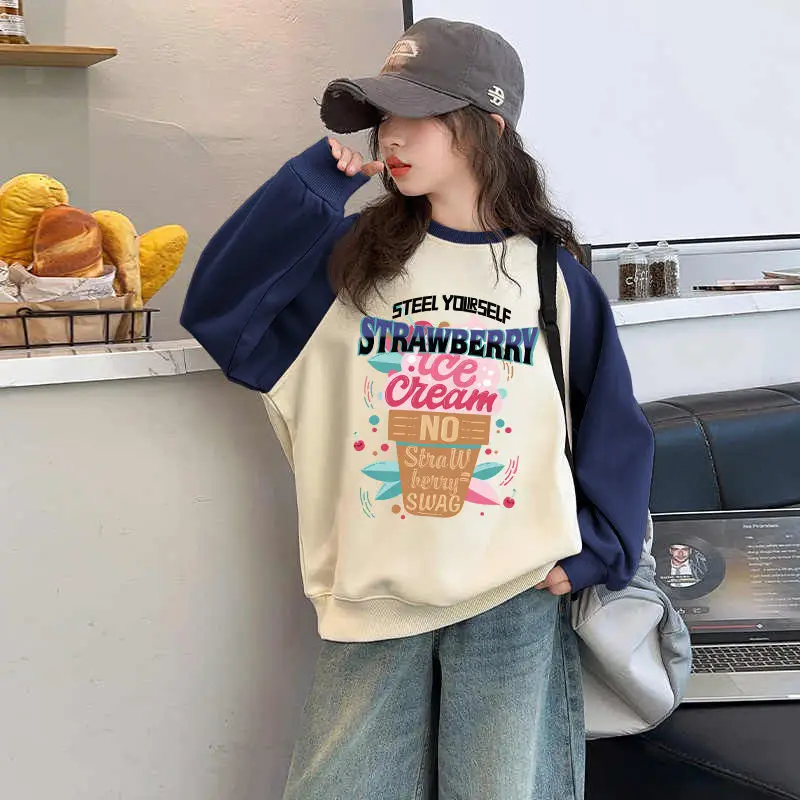 Baby Velvet Gradient Sweatshirt Set for Girls - Image 7