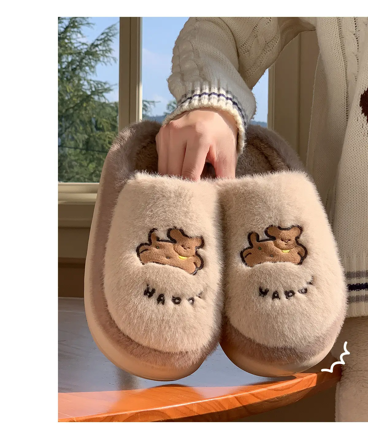 Cute Cartoon Plush Slippers Women Winter 2025 — feature 12