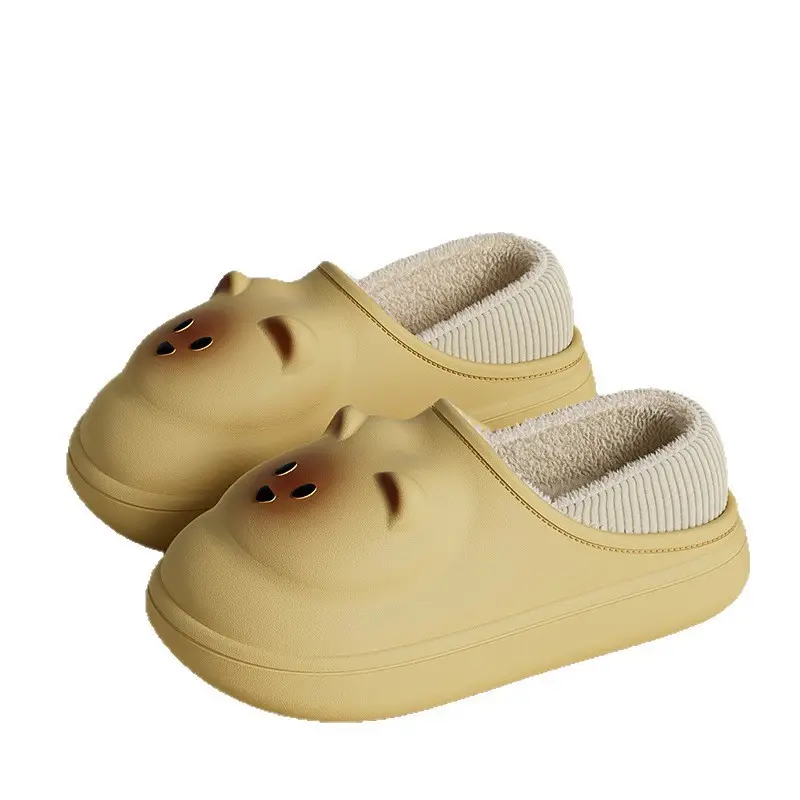 Eva Cartoon Heel Warm Cotton Slippers Women Winter - Image 8