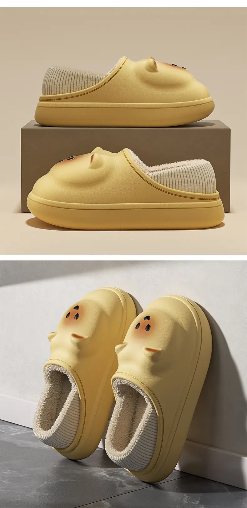 Eva Cartoon Heel Warm Cotton Slippers Women Winter β feature 9