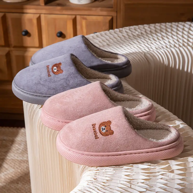 Waterproof Bear Slippers Women Brown 2025 Winter - Image 7