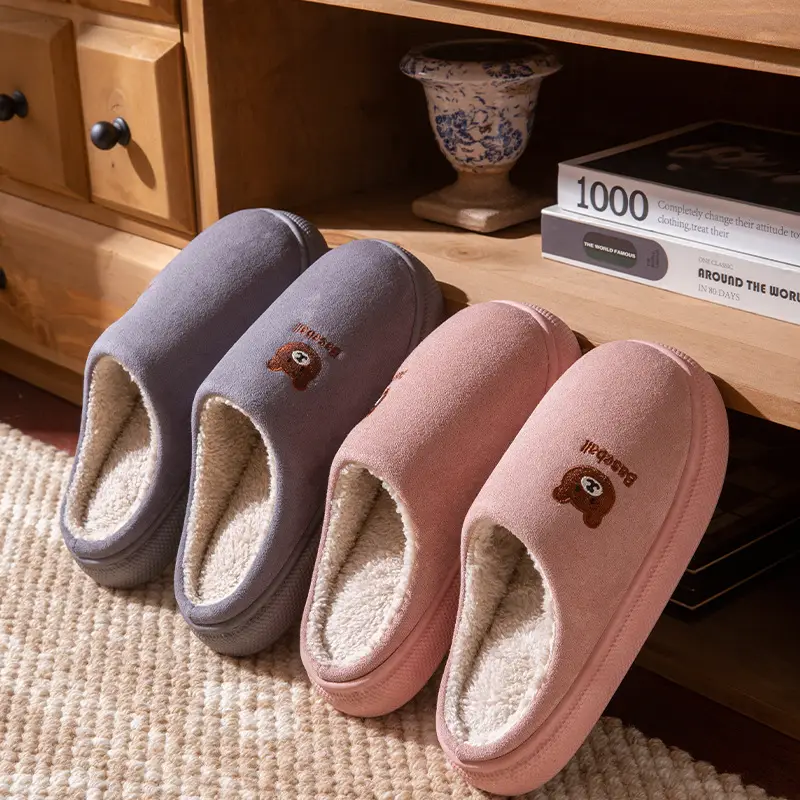Waterproof Bear Slippers Women Brown 2025 Winter - Image 8