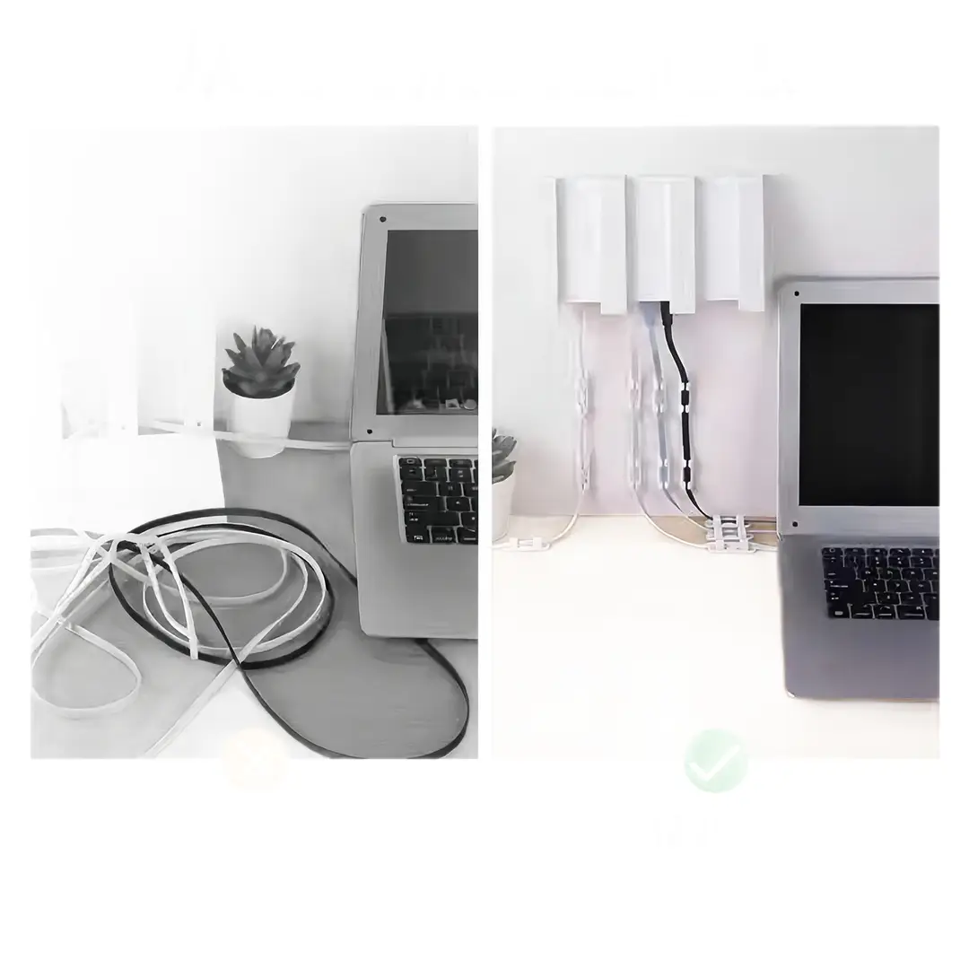 Cable Organizer Wire Clip Data Cable Holder Wall-Mounted Nail-Free Storage Clip Network Cable Management Tool