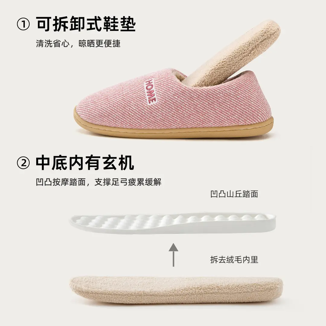 Lidani Elderly Cotton Slippers for Women, Non-Slip 2025 New Model, Indoor Home Warm Plush Closed-Back Cotton Shoes for Men, Winter - Image 7