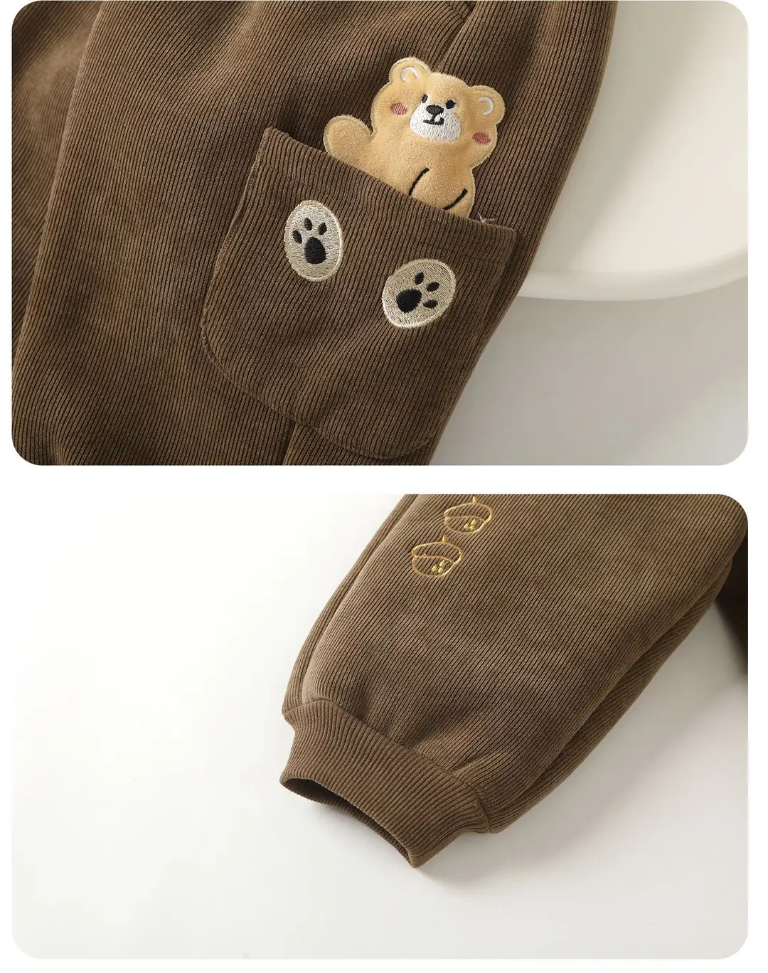Kaka Panda Boys' Fleece-Lined Pants Children's Winter Clothing Girls' Winter Warm Long Pants Baby Autumn and Winter Sweatpants — feature 14