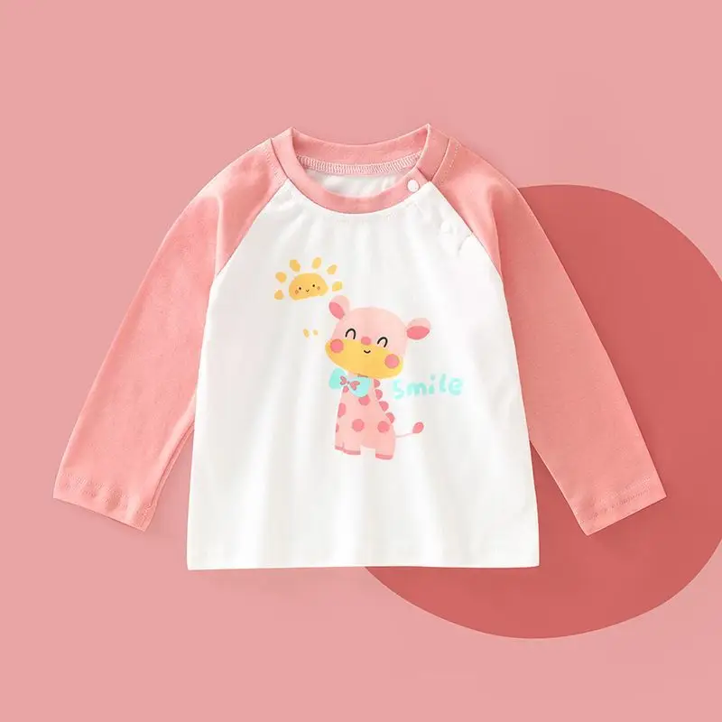 Children's Pure Cotton Long Sleeve T-Shirt White Pink Birthday Baby Design - Image 11