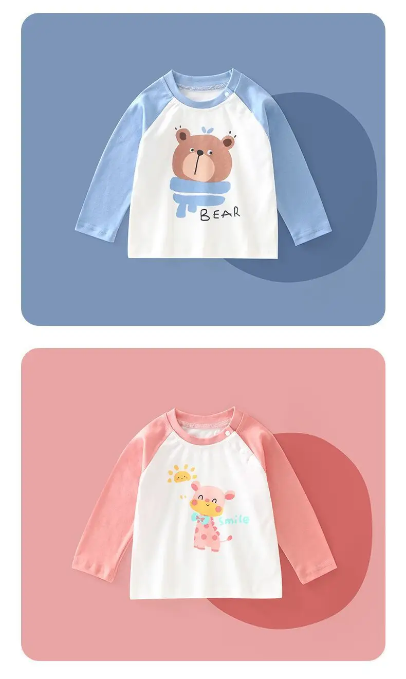 Children's Pure Cotton Long Sleeve T-Shirt White Pink Birthday Baby Design — feature 11