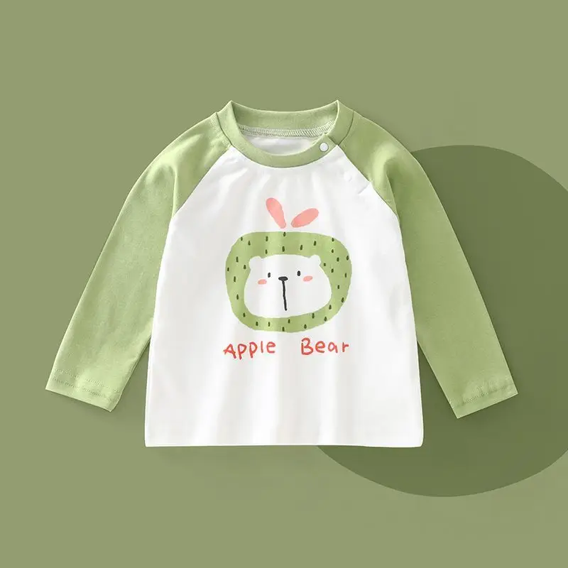 Children's Pure Cotton Long Sleeve T-Shirt White Pink Birthday Baby Design - Image 2