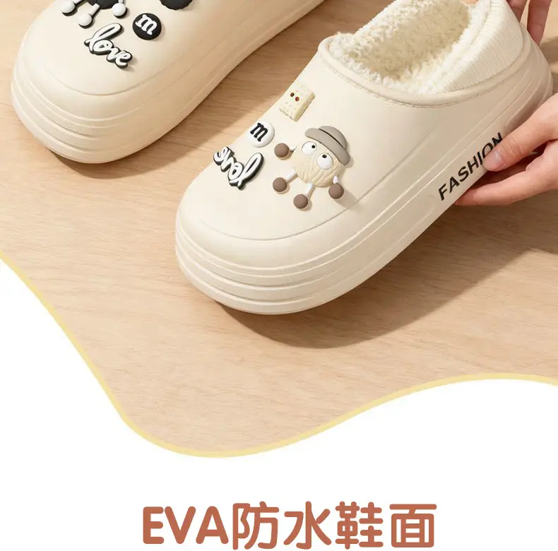 2025 New Thick-Soled Cotton Slippers for Women, Non-Slip, Non-Stinky, Waterproof Outer Wear, Plus Velvet, Warm and Baggy Cotton Slippers Wholesale — feature 14