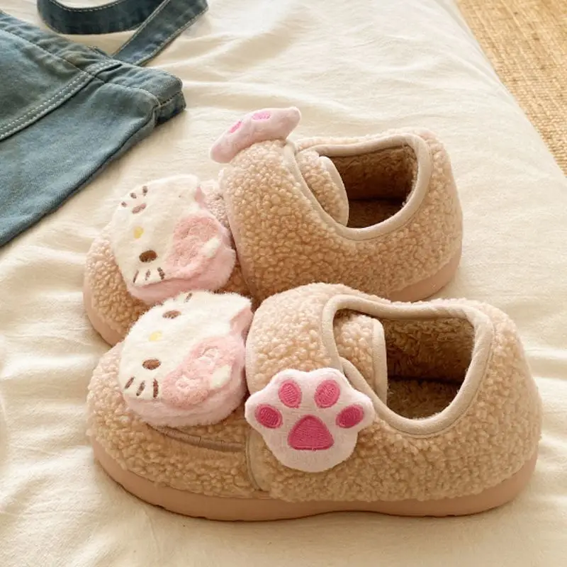 Hello Kitty Plush Eva Slippers Women Winter Warm - Image 2