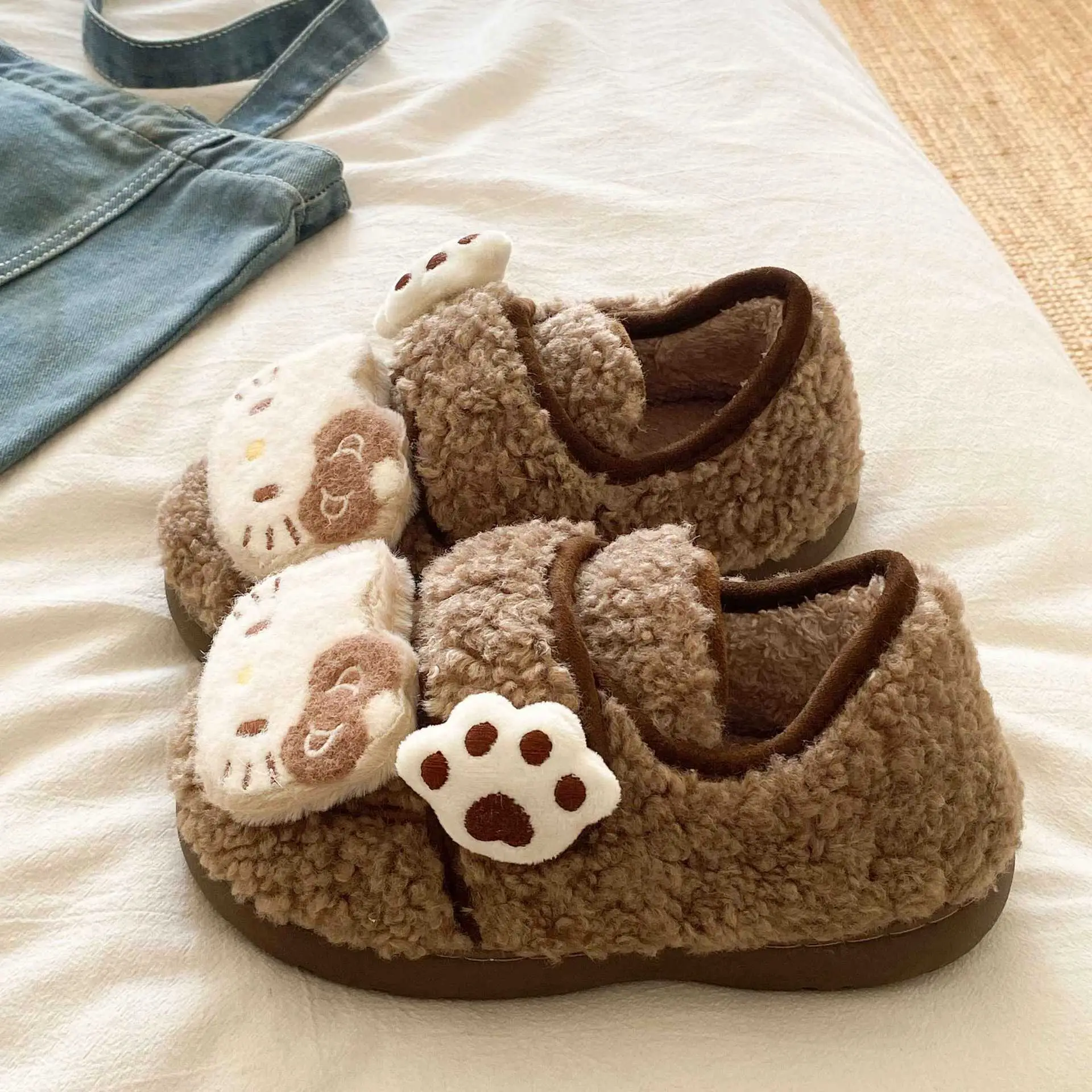 Hello Kitty Plush Eva Slippers Women Winter Warm - Image 3