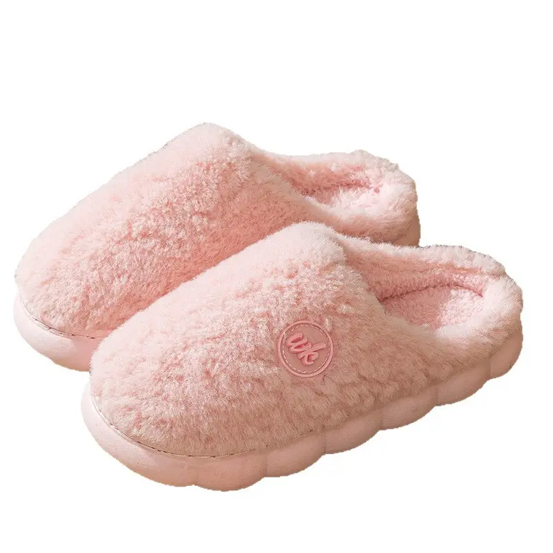 Women Stuffed Cotton Slippers Brown Autumn Winter 2025 - Image 11