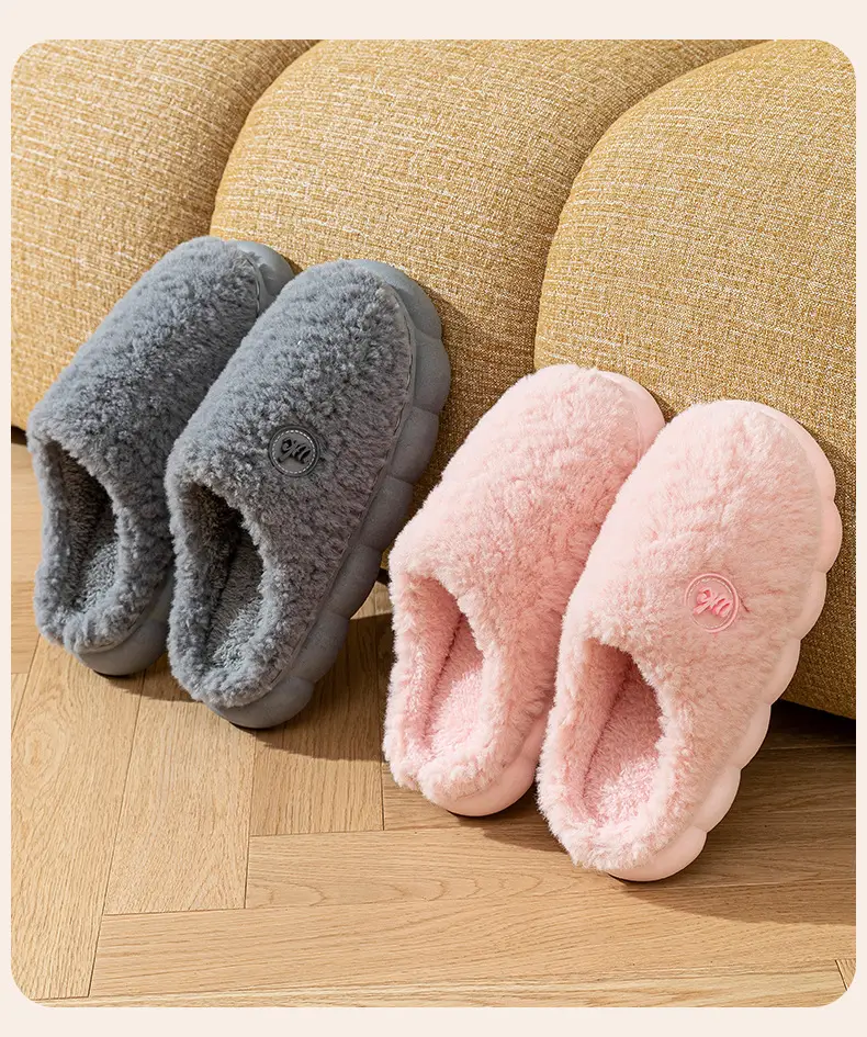 Women Stuffed Cotton Slippers Brown Autumn Winter 2025 — feature 15