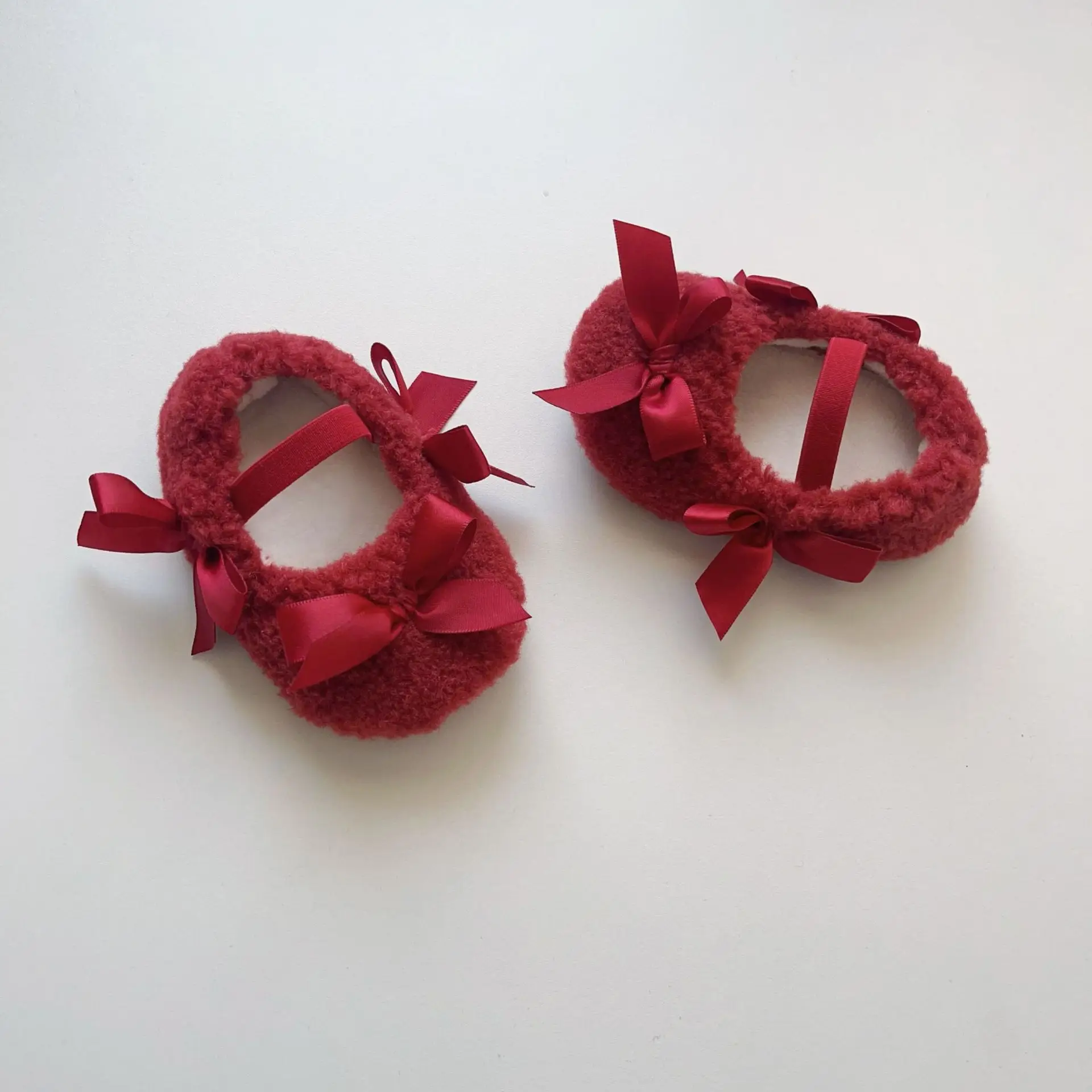 Pink Baby Shoes with Bow & Soft Bottom