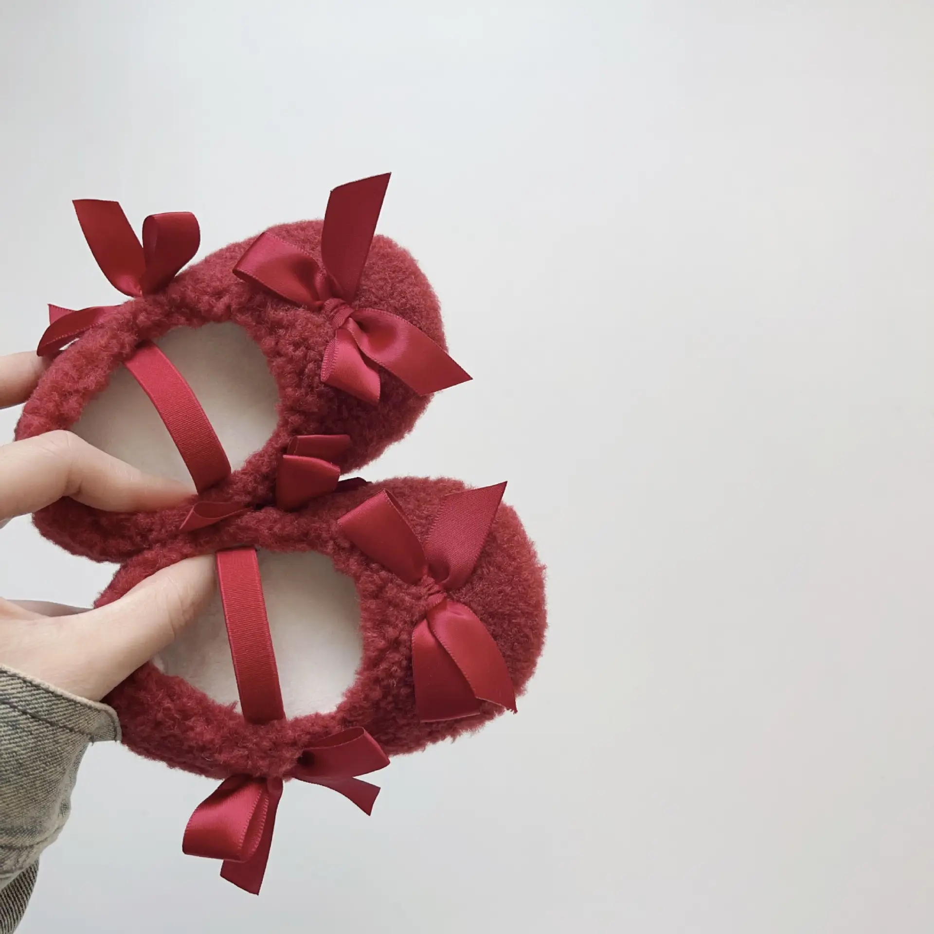 Pink Baby Shoes with Bow & Soft Bottom — feature 16