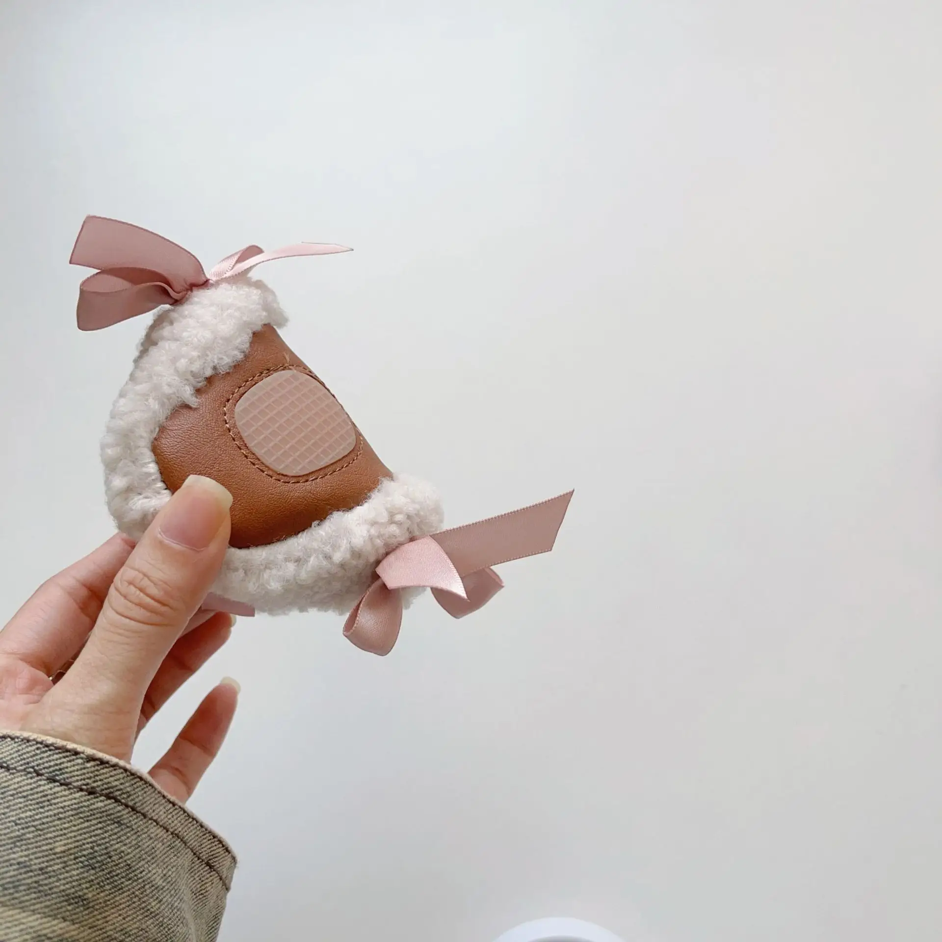 Pink Baby Shoes with Bow & Soft Bottom — feature 24