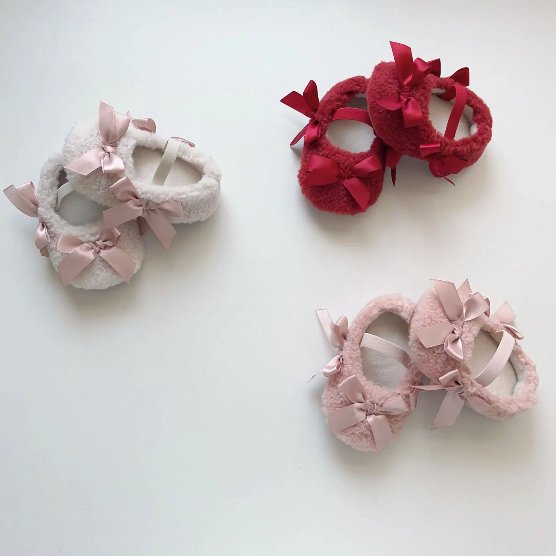 Pink Baby Shoes with Bow & Soft Bottom — feature 5