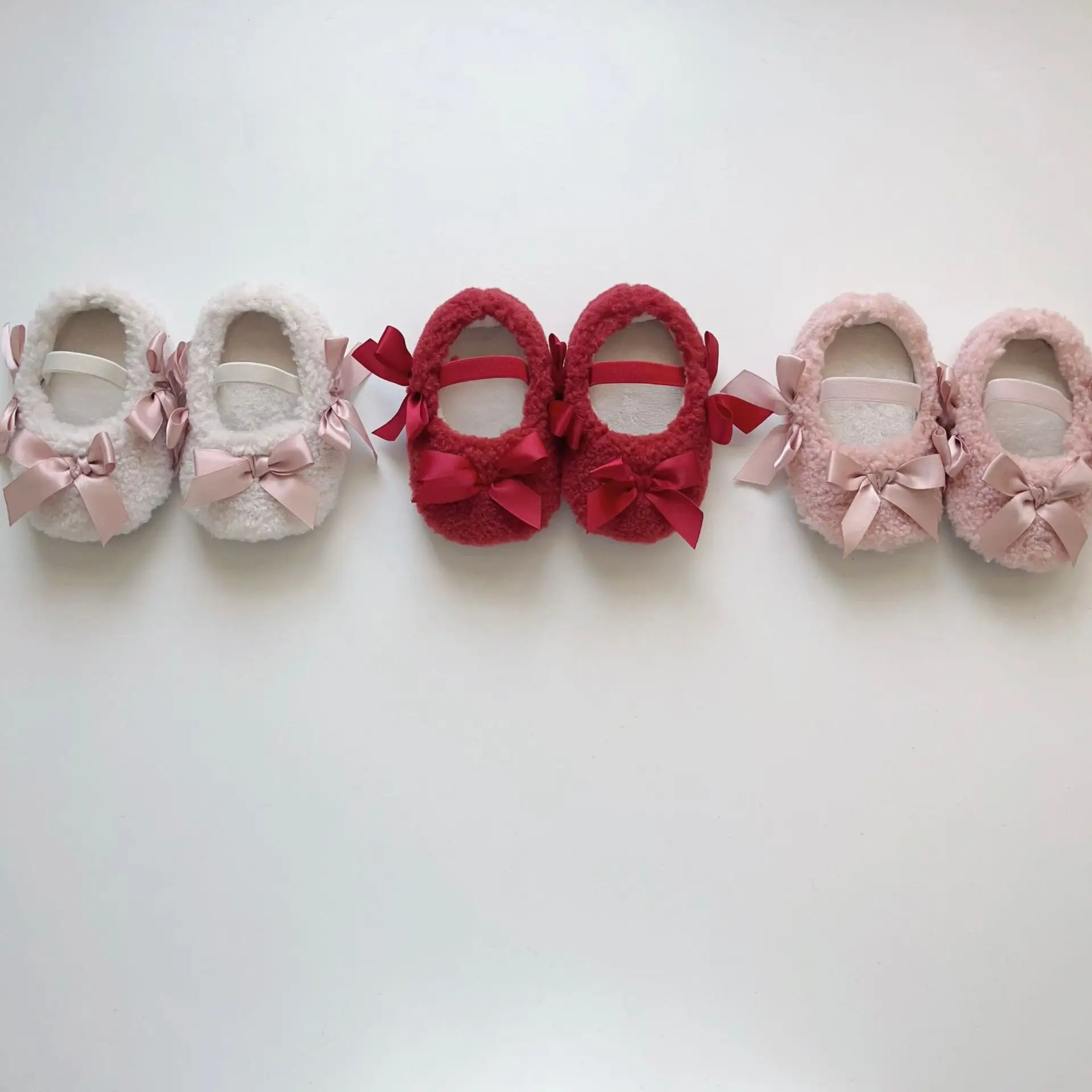 Pink Baby Shoes with Bow & Soft Bottom — feature 9