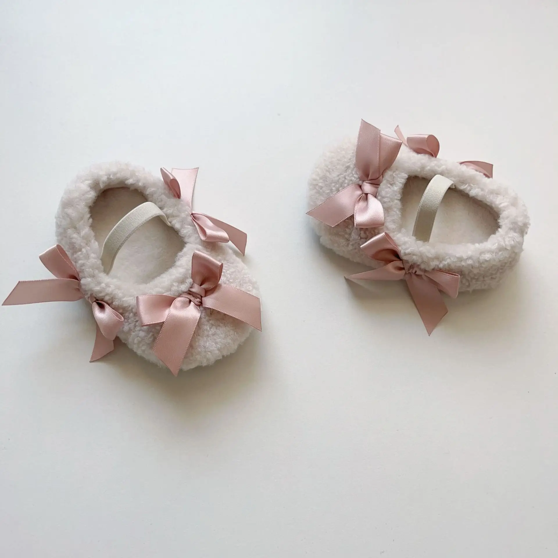 Pink Baby Shoes with Bow & Soft Bottom