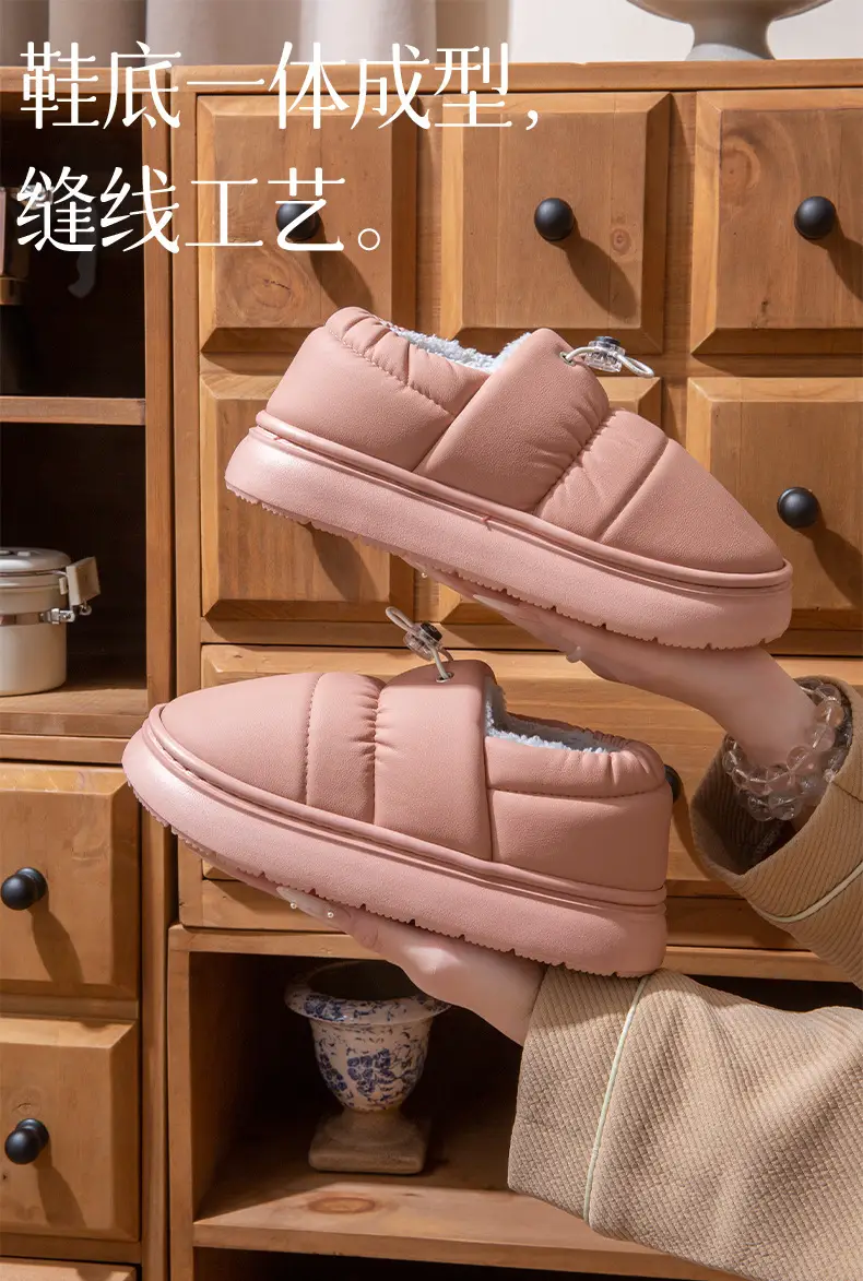 Women Fleece Waterproof Winter Shoes Pink — feature 5