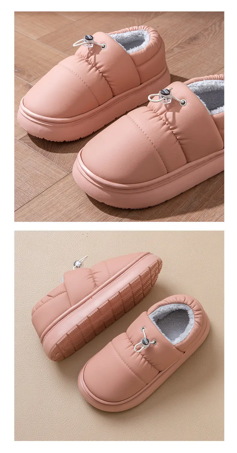 Women Fleece Waterproof Winter Shoes Pink — feature 9