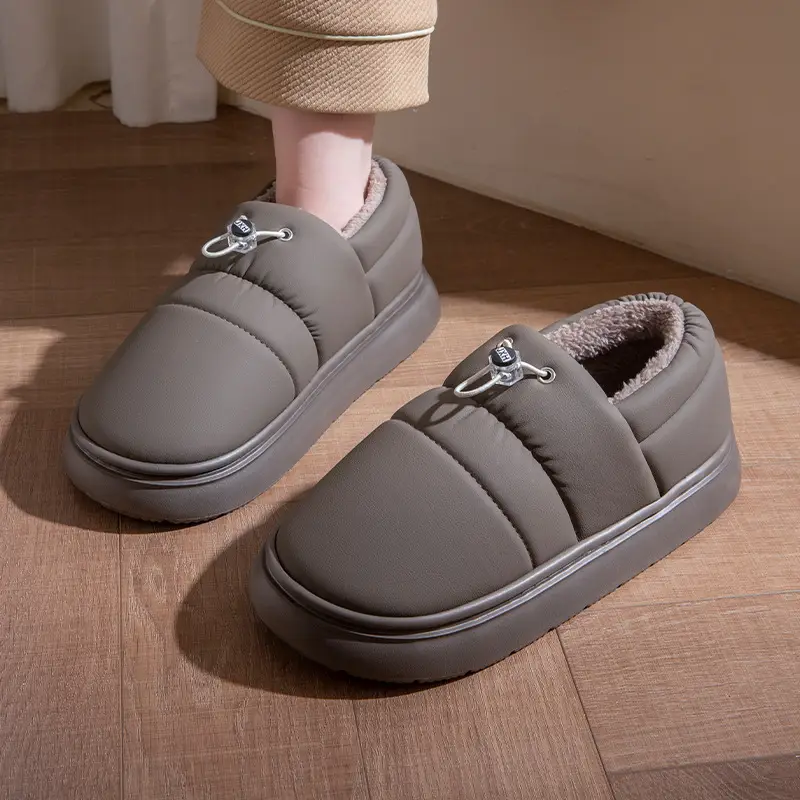 Women Fleece Waterproof Winter Shoes Pink - Image 3
