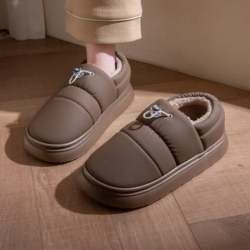 Women Fleece Waterproof Winter Shoes Pink - Image 4