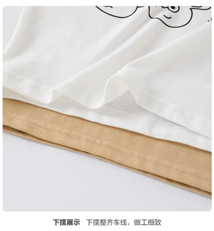 Baby T-Shirt Set Brown White Long Sleeve Spring Fall Boys — feature 11