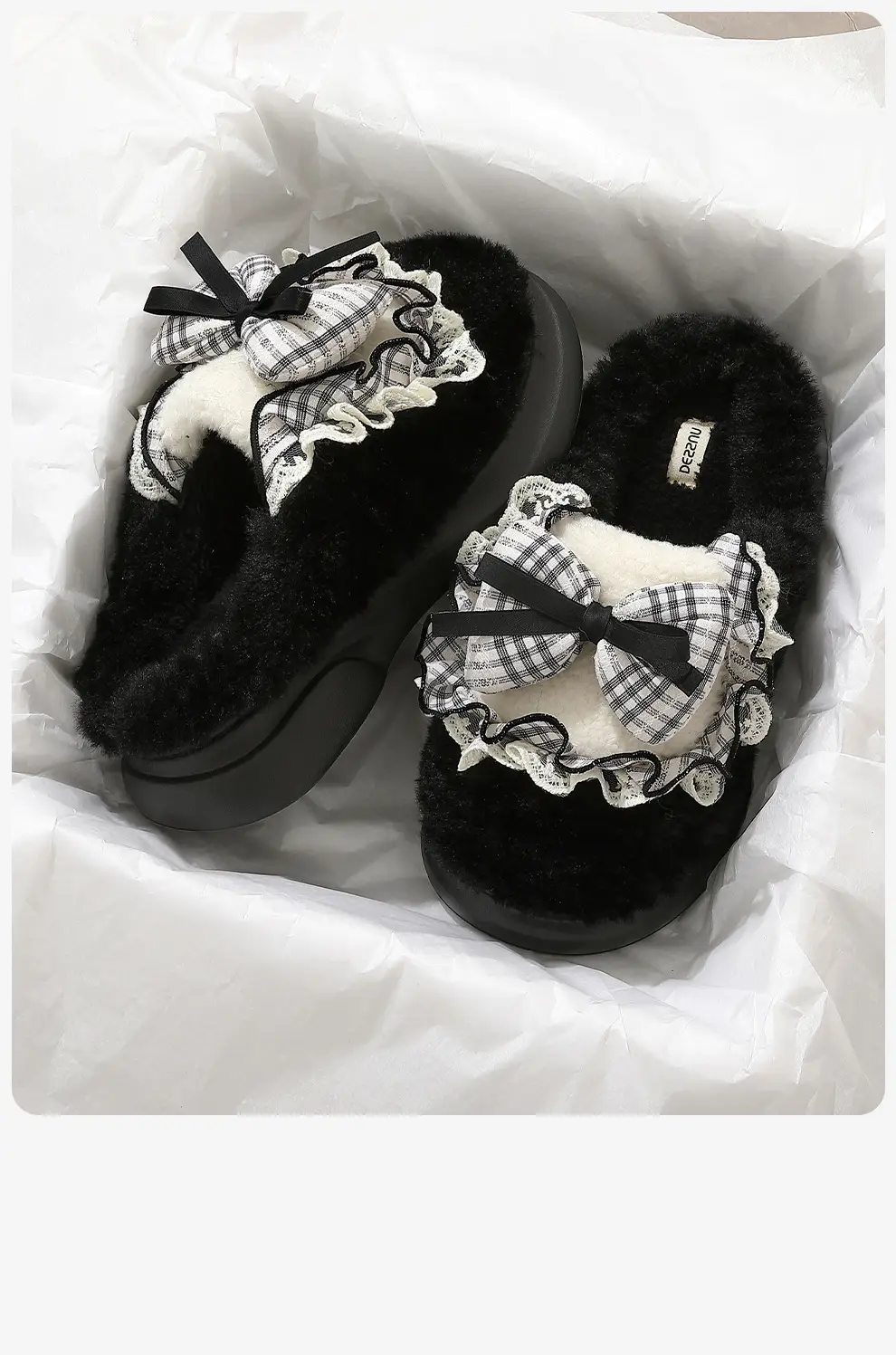 Men's Plush Cotton Slippers Grey Winter Warm — feature 11