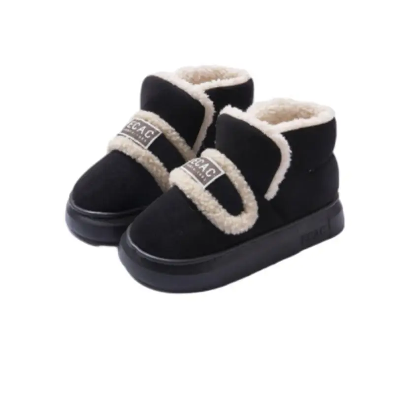 Thick-Soled Cotton Shoes for Women, New Winter 2024 Warm Fleece-Lined Thickeneded Anti-Slip Low-Cut Bread Snow Cotton Furry Shoes - Image 2