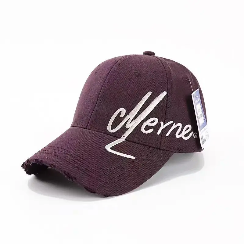 Women Maroon Letter Cap Large White - Image 6