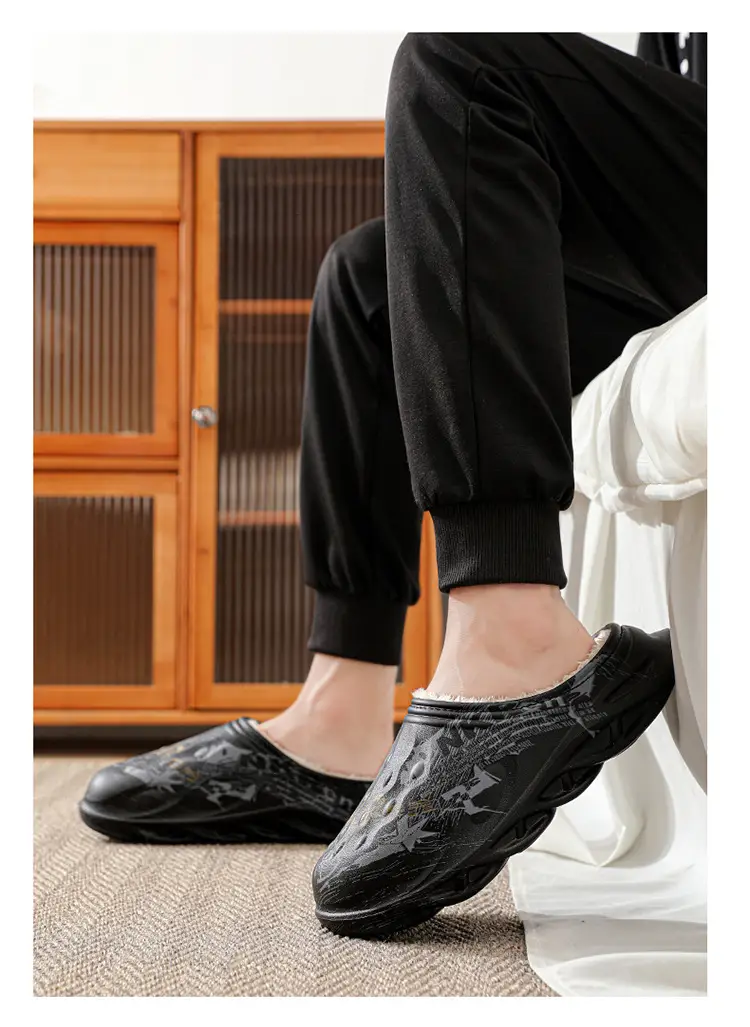 2025 Cross-Border Winter Thickeneded Large Size Cotton Slippers for Men's Home Indoor Thick-Soled Slippers That Can Be Worn Outside Warm Cotton Shoes — feature 20