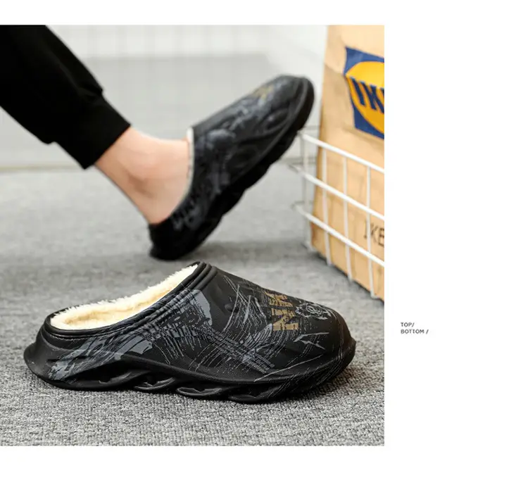 2025 Cross-Border Winter Thickeneded Large Size Cotton Slippers for Men's Home Indoor Thick-Soled Slippers That Can Be Worn Outside Warm Cotton Shoes — feature 21