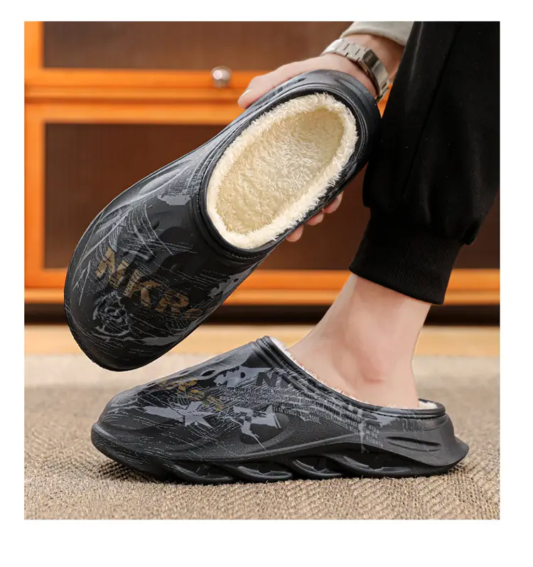 2025 Cross-Border Winter Thickeneded Large Size Cotton Slippers for Men's Home Indoor Thick-Soled Slippers That Can Be Worn Outside Warm Cotton Shoes — feature 23